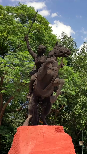 Vertical Shot of Rani Lakshmibai Samadhi Gwalior India