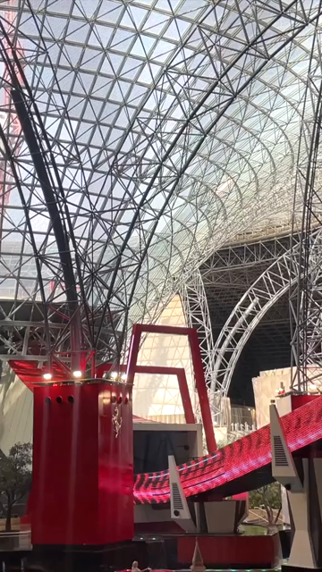 20th April 2026 : Vertical Shot of Turbo Track Roller Coaster at Ferrari World Abu Dhabi
