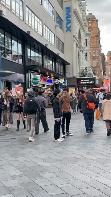 19th June 2024 : Vertical Shot of Street Scene with Pedestrians in Central London England