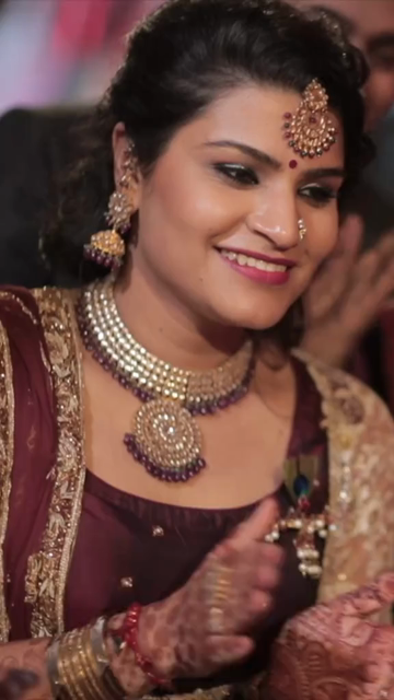 Vertical Shot of Woman Clapping at Indian Wedding Celebration
