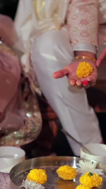 Vertical Slow Motion Shot of Indian Wedding Rituals Ceremony