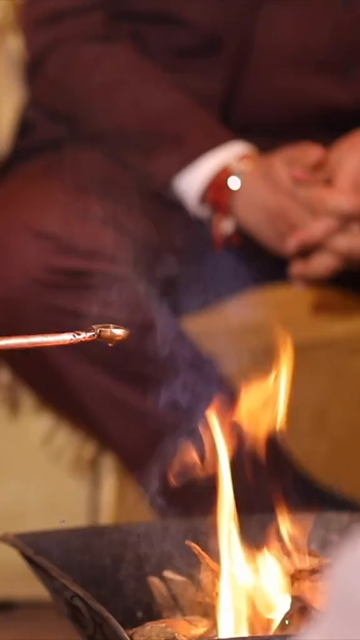 Vertical Slow Motion Shot of Indian Wedding Rituals Ceremony