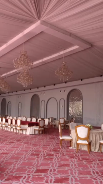 Vertical Slow Motion Shot of Indian Wedding Venue Decoration in India