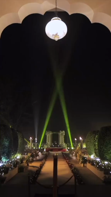 Vertical Slow Motion Shot of Indian Wedding Venue Decoration in India
