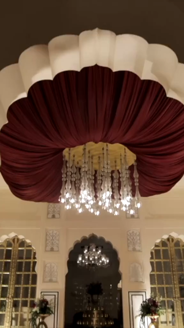 Vertical Slow Motion Shot of Indian Wedding Venue Decoration in India
