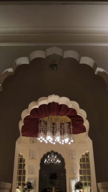 Vertical Slow Motion Shot of Indian Wedding Venue Decoration in India
