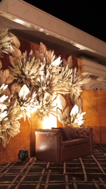 Vertical Slow Motion Shot of Indian Wedding Venue Decoration in India