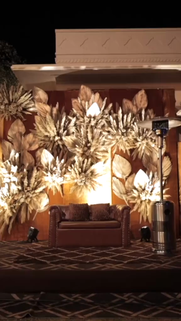 Vertical Slow Motion Shot of Indian Wedding Venue Decoration in India