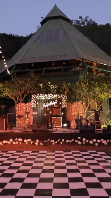 Vertical Slow Motion Shot of Indian Wedding Venue Decoration in India