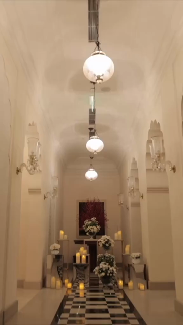 Vertical Slow Motion Shot of Indian Wedding Venue Decoration in India