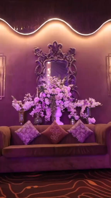 Vertical Slow Motion Shot of Indian Wedding Venue Decoration in India