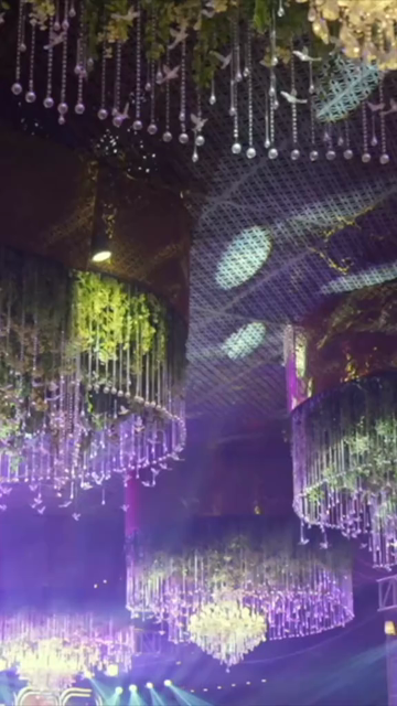 Vertical Slow Motion Shot of Indian Wedding Venue Decoration in India