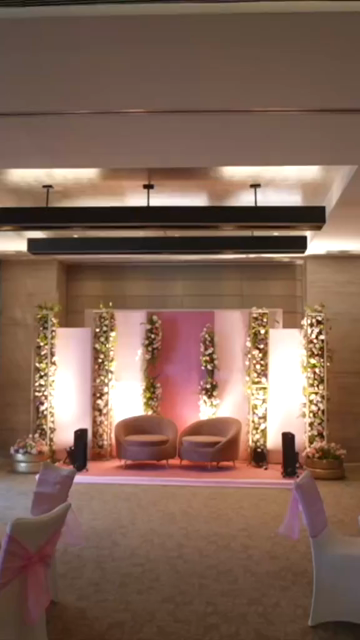 Vertical Slow Motion Shot of Indian Wedding Venue Decoration in India