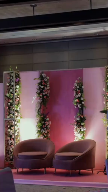 Vertical Slow Motion Shot of Indian Wedding Venue Decoration in India