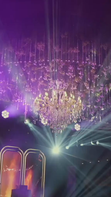 Vertical Slow Motion Shot of Indian Wedding Venue Decoration in India