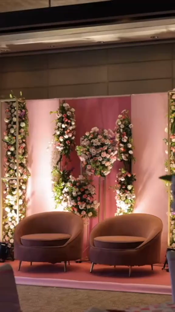 Vertical Slow Motion Shot of Indian Wedding Venue Decoration in India