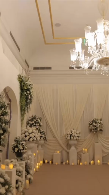 Vertical Slow Motion Shot of Indian Wedding Venue Decoration in India
