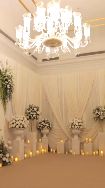 Vertical Slow Motion Shot of Indian Wedding Venue Decoration in India