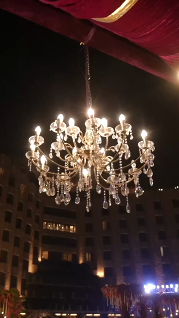 Vertical Slow Motion Shot of Indian Wedding Venue Decoration in India