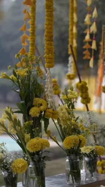 Vertical Slow Motion Shot of Indian Wedding Venue Decoration in India