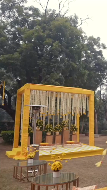 Vertical Slow Motion Shot of Indian Wedding Venue Decoration in India