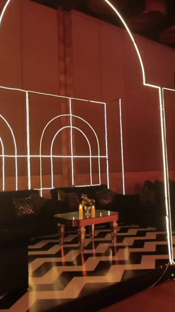 Vertical Slow Motion Shot of Indian Wedding Venue Decoration in India