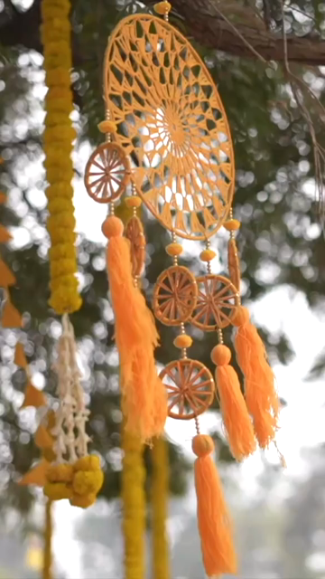 Vertical Slow Motion Shot of Indian Wedding Venue Decoration in India
