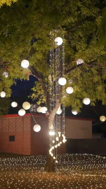 Vertical Slow Motion Shot of Indian Wedding Venue Decoration in India