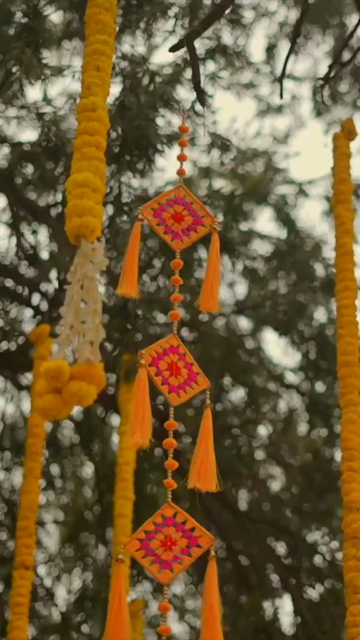 Vertical Slow Motion Shot of Indian Wedding Venue Decoration in India