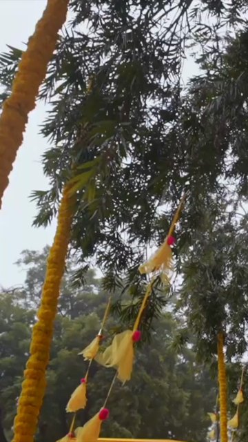 Vertical Slow Motion Shot of Indian Wedding Venue Decoration in India