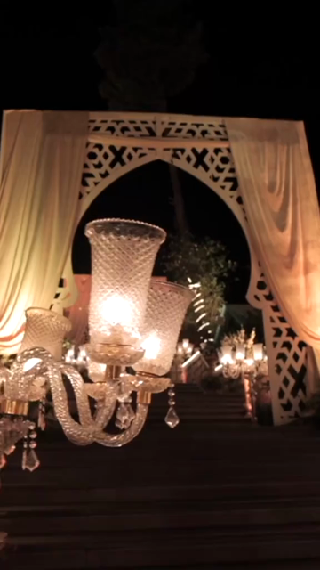 Vertical Slow Motion Shot of Indian Wedding Venue Decoration in India