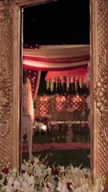 Vertical Slow Motion Shot of Indian Wedding Venue Decoration in India