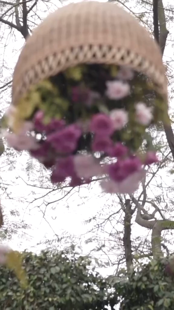 Vertical Slow Motion Shot of Indian Wedding Venue Decoration in India
