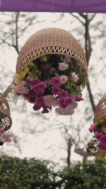 Vertical Slow Motion Shot of Indian Wedding Venue Decoration in India