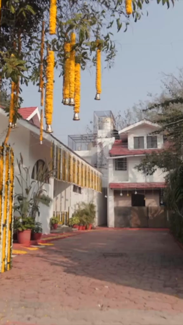 Vertical Slow Motion Shot of Indian Wedding Venue Decoration in India