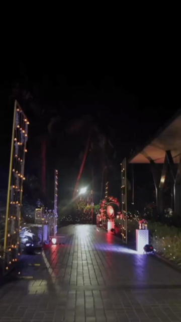 Vertical Slow Motion Shot of Indian Wedding Venue Decoration in India