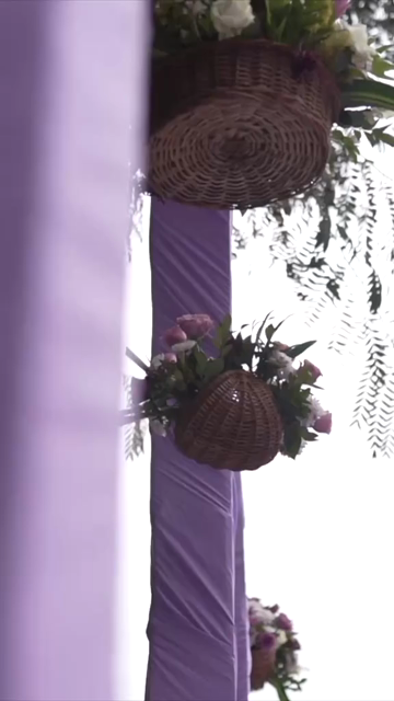 Vertical Slow Motion Shot of Indian Wedding Venue Decoration in India