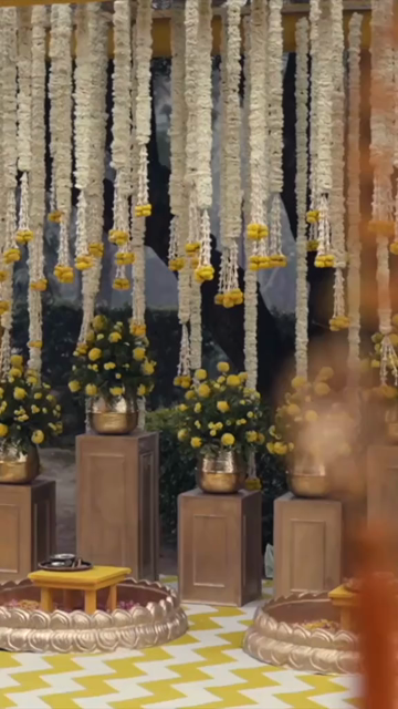Vertical Slow Motion Shot of Indian Wedding Venue Decoration in India