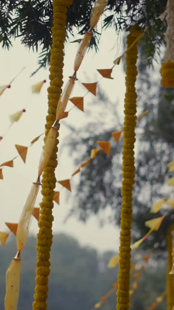 Vertical Slow Motion Shot of Indian Wedding Venue Decoration in India