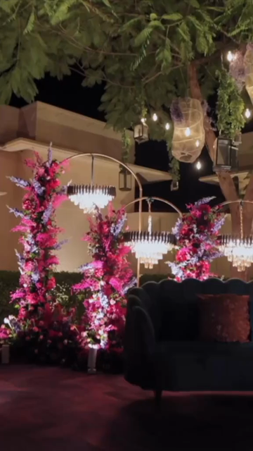Vertical Slow Motion Shot of Indian Wedding Venue Decoration in India
