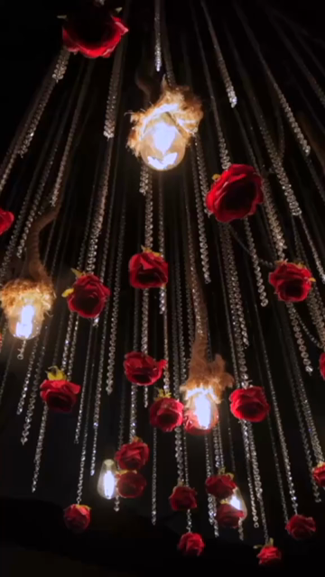 Vertical Slow Motion Shot of Indian Wedding Venue Decoration in India