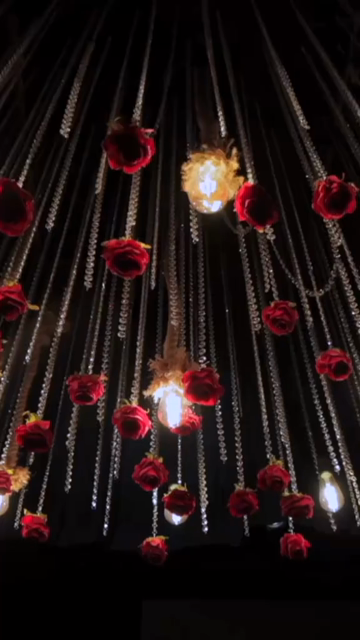 Vertical Slow Motion Shot of Indian Wedding Venue Decoration in India