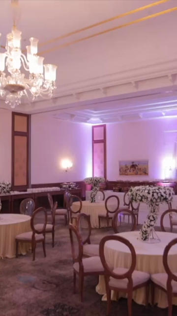 Vertical Slow Motion Shot of Indian Wedding Venue Decoration in India