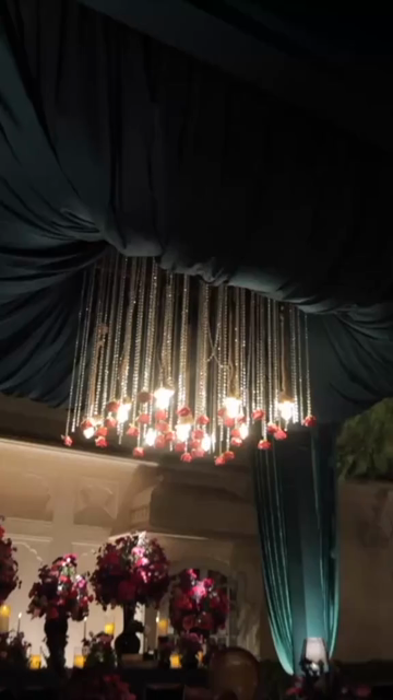 Vertical Slow Motion Shot of Indian Wedding Venue Decoration in India