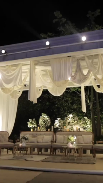 Vertical Slow Motion Shot of Indian Wedding Venue Decoration in India