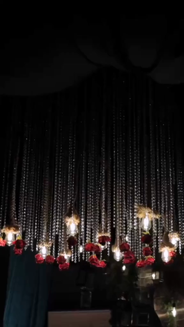 Vertical Slow Motion Shot of Indian Wedding Venue Decoration in India