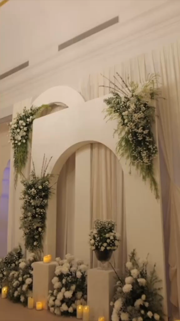Vertical Slow Motion Shot of Indian Wedding Venue Decoration in India