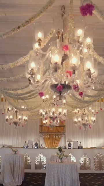 Vertical Slow Motion Shot of Indian Wedding Venue Decoration in India
