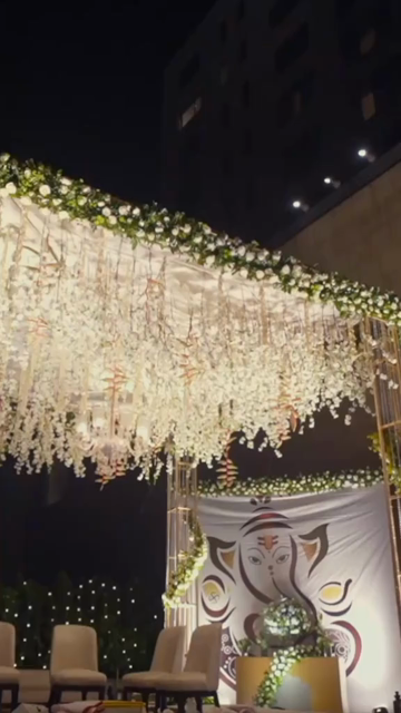 Vertical Slow Motion Shot of Indian Wedding Venue Decoration in India
