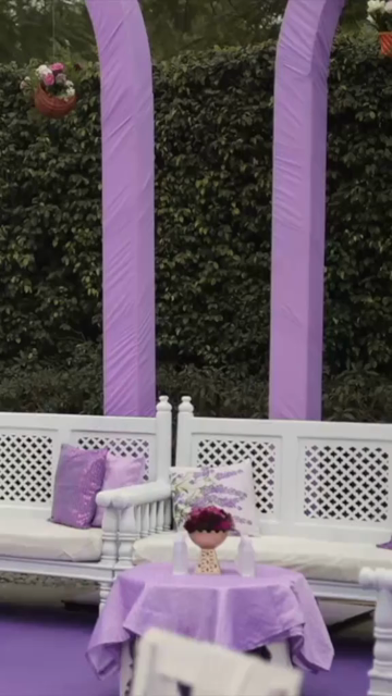 Vertical Slow Motion Shot of Indian Wedding Venue Decoration in India